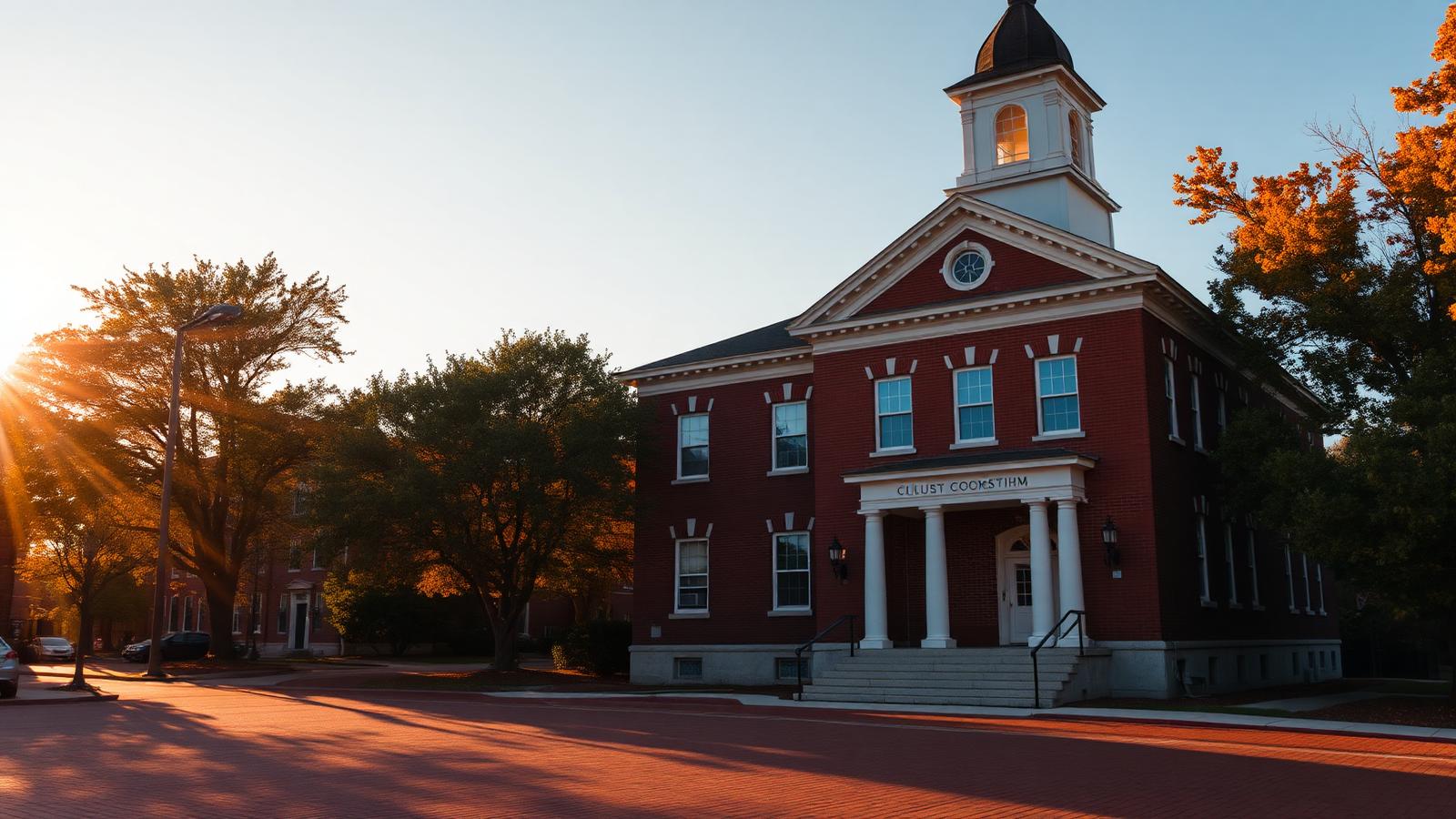 Historic Bartow County courthouse at golden hour